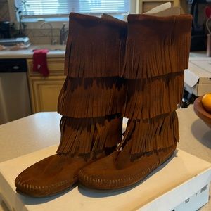 Minnetonka Fringe Boots